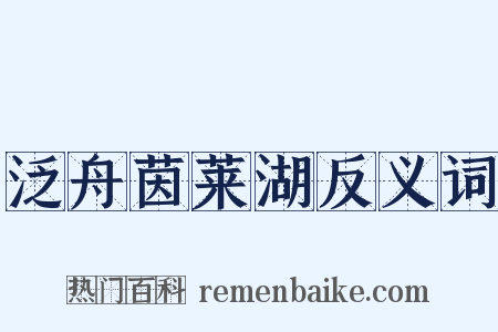 泛舟茵莱湖反义词是什么意思的图片